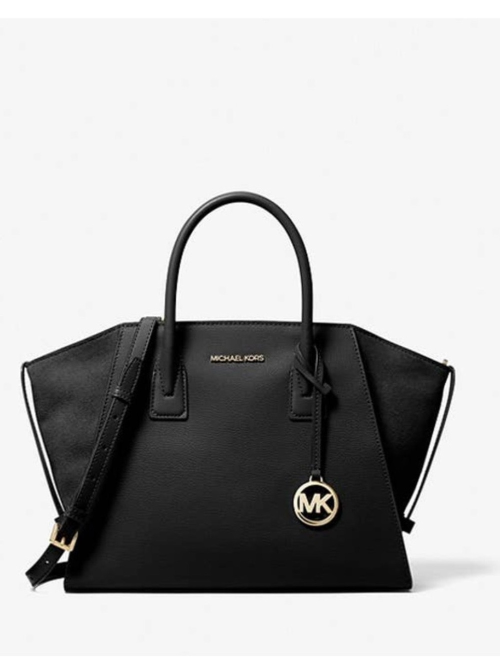 Michael Kors9 -Avril
Pebbled Leather Top-Zip Satchell
-Black12.0